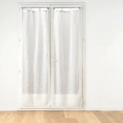 Paire de voilages tissés œillets bois (70 x 200 cm) Minalisa Blanc