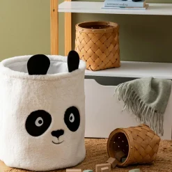 Panier à jouets enfant (35x 40 cm) Panda Blanc