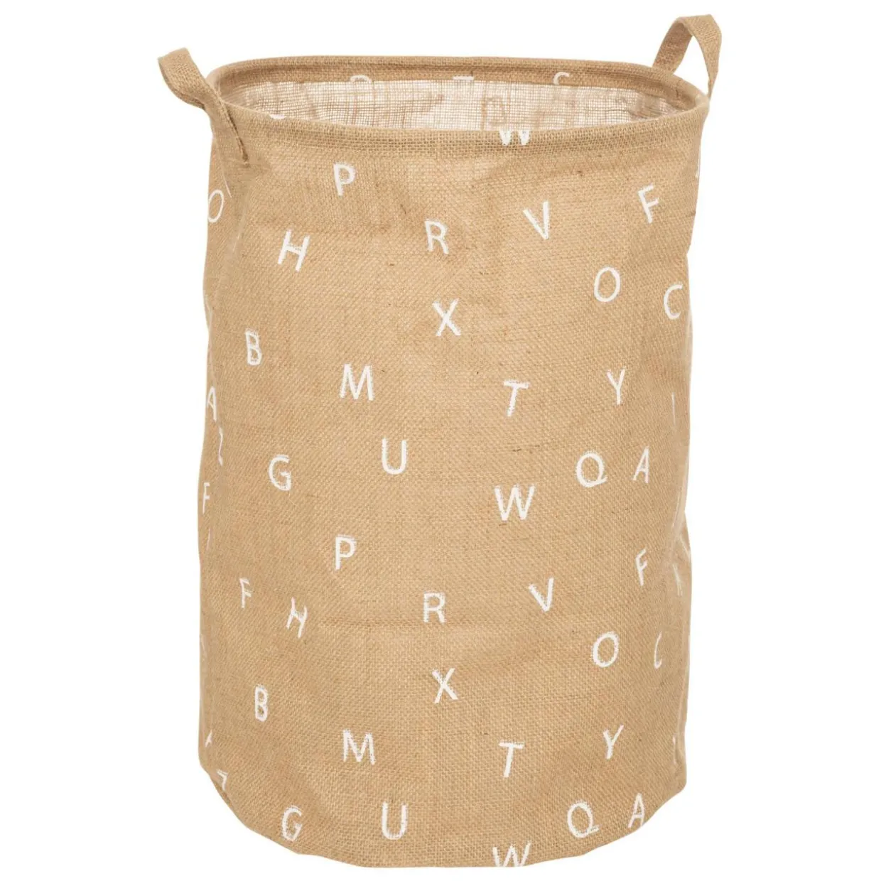 Panier à jouets jute (35 x 49 cm) Alphabet Beige