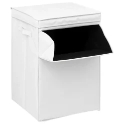 Panier à linge pliable (36 x 36 x 55 cm) Colorama Blanc
