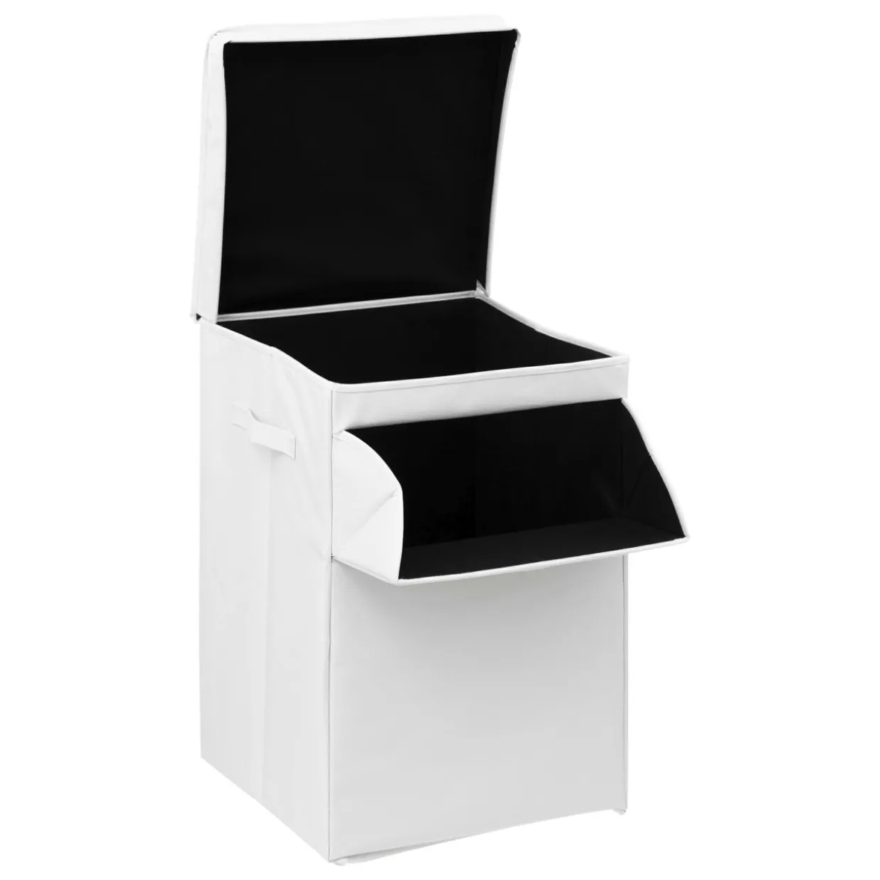 Panier à linge pliable (36 x 36 x 55 cm) Colorama Blanc