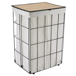 Panier à linge pliable (H60 cm) Industriel Ecru