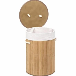 Panier à linge rond Bambou Naturel