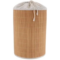 Panier à linge rond et pliable (H50 cm) Harmonie Naturel
