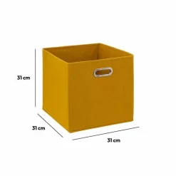 Panier de rangement (31 x 31 cm) Helena Jaune Moutarde