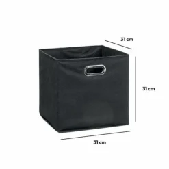 Panier de rangement (31 x 31 cm) Helena Gris anthracite