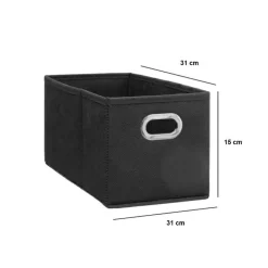 Panier de rangement (15 x 31 cm) Helena Gris anthracite