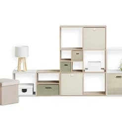 Panier de rangement (31 x 31 cm) Tweed Beige