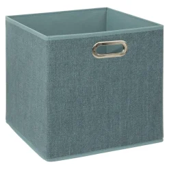 Panier de rangement (31 x 31 cm) Helena Bleu pétrole chiné