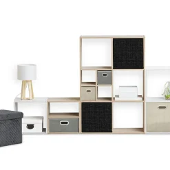 Panier de rangement (31 x 31 cm) Tweed Noir