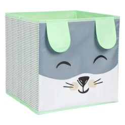 Panier de rangement enfant (29 x 29 cm) Lapin Vert