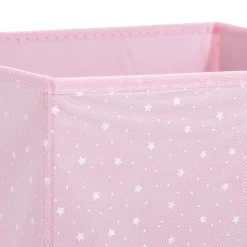 Panier de rangement enfant (29 x 29 cm) Etoiles Rose