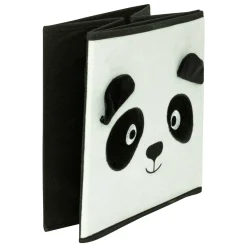 Panier de rangement enfant velours (29 x 29 cm) Panda Noir