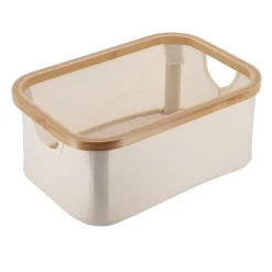 Panier de rangement pliable (L38 x H16 cm) Purebamboo Ecru