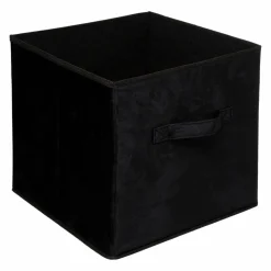 Panier de rangement velours (31 x 31 cm) Marin Noir
