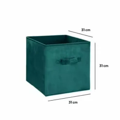 Panier de rangement Velouria Bleu canard