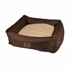 Panier rectangle pour chat et chien Héritage L55 cm Noisette