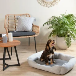 Panier rectangle pour chat et chien Graphène L60 cm Gris