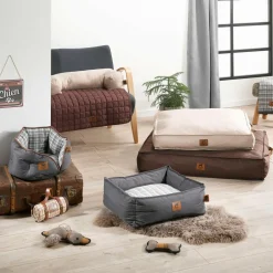 Panier rectangle pour chat et chien Héritage L65 cm Noisette