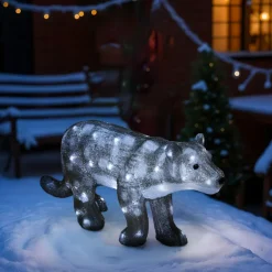 Panthère lumineuse 60 LED (H32 cm) Nox Blanc froid