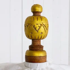 Parasol de jardin rond avec ornements (D2 m) Cuzco Blanc cassé