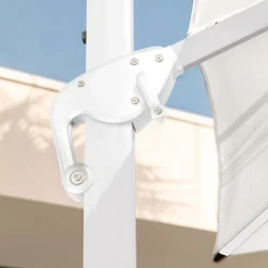 Parasol déporté rectangulaire aluminium (4 x 3 m) Yucatan Blanc