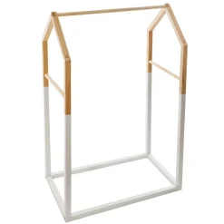 Penderie enfant bois (H100 cm) Maison Blanche