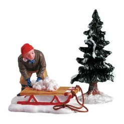 Personnage Lemax Bataille de boules de neige