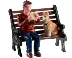 Personnage Lemax Pause déjeuner