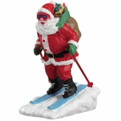 Personnage Lemax Père Noël skieur