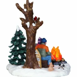 Personnages Lemax Feu de camp après la promenade