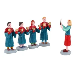 Personnages Lemax Chorale complète avec clochette