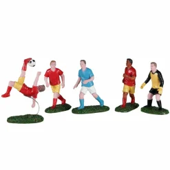 Personnages Lemax Joueurs de foot