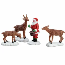 Personnages Lemax Le repas des rennes