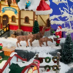 Personnages Lemax Le repas des rennes