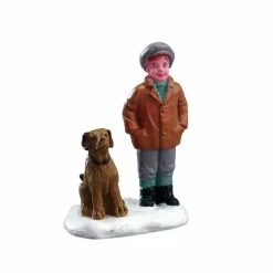 Personnages Lemax Petit garçon et son meilleur ami