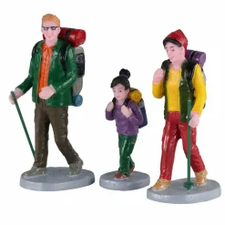 Personnages Lemax Randonnée en famille