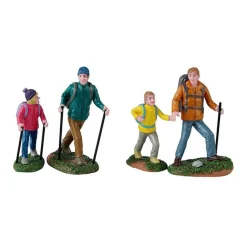 Personnages Lemax Randonneurs Père et fille