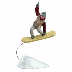 Personnages Lemax Saut en snowboard