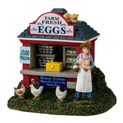 Personnages Lemax Stand d'œufs de poules