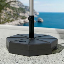 Pied de parasol universel à remplir 28L Noir