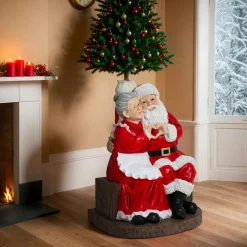 Pied de sapin géant (H97 cm) Père et Mère de Noël