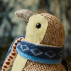 Pingouin de Noël (H26 cm) Igloo écharpe bleu clair