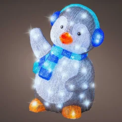 Pingouin lumineux 70 LED (H64 cm) Frizmo Blanc froid