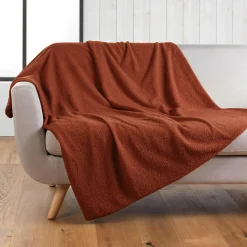 Plaid bouclette (180 x 220 cm) Wooly Terracotta