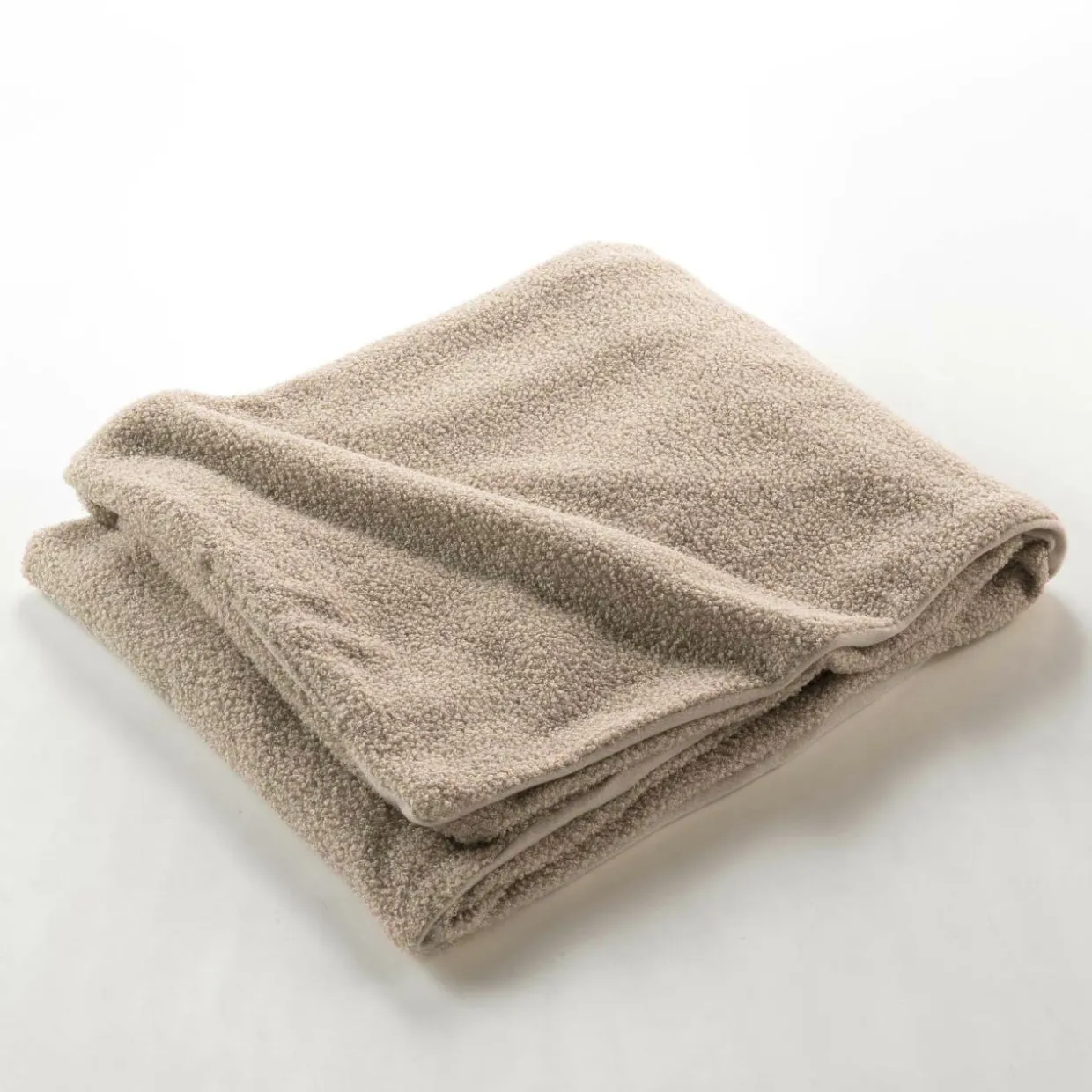 Plaid bouclette (180 x 220 cm) Wooly Beige