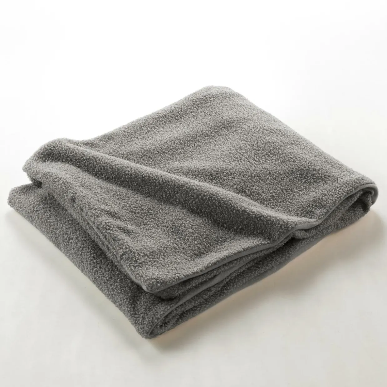 Plaid bouclette (125 x 150 cm) Wooly Gris