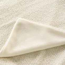 Plaid bouclette (180 x 220 cm) Wooly Ecru