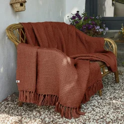 Plaid canapé matière recyclée (180 x 220 cm) Gabin Terracotta