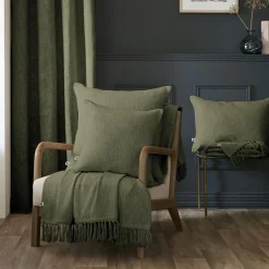 Plaid coton (180 x 220 cm) Sixtine Vert romarin